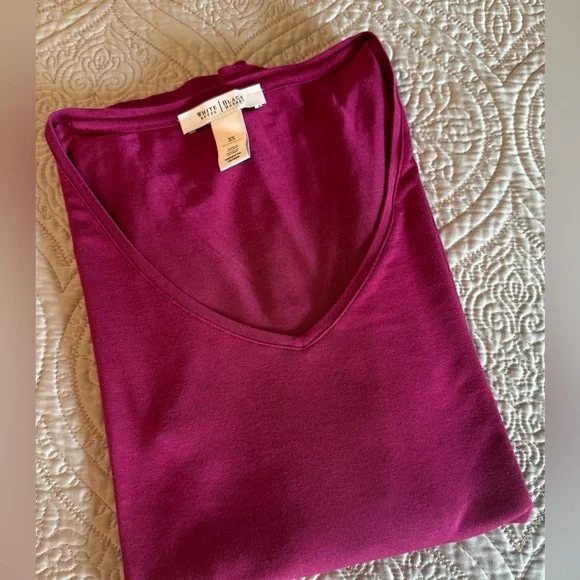 White House Black Market Pink Fitted Long Sleeve Blouse - Picture 9 of 9